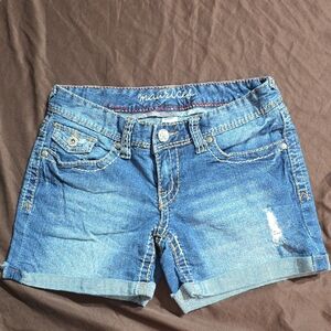 Maurices Light Blue Denim Shorts